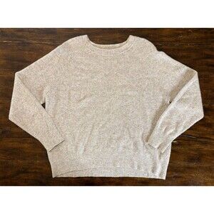 Vince Sweater Woman L Cashmere Linen Blend Gray Long Sleeve